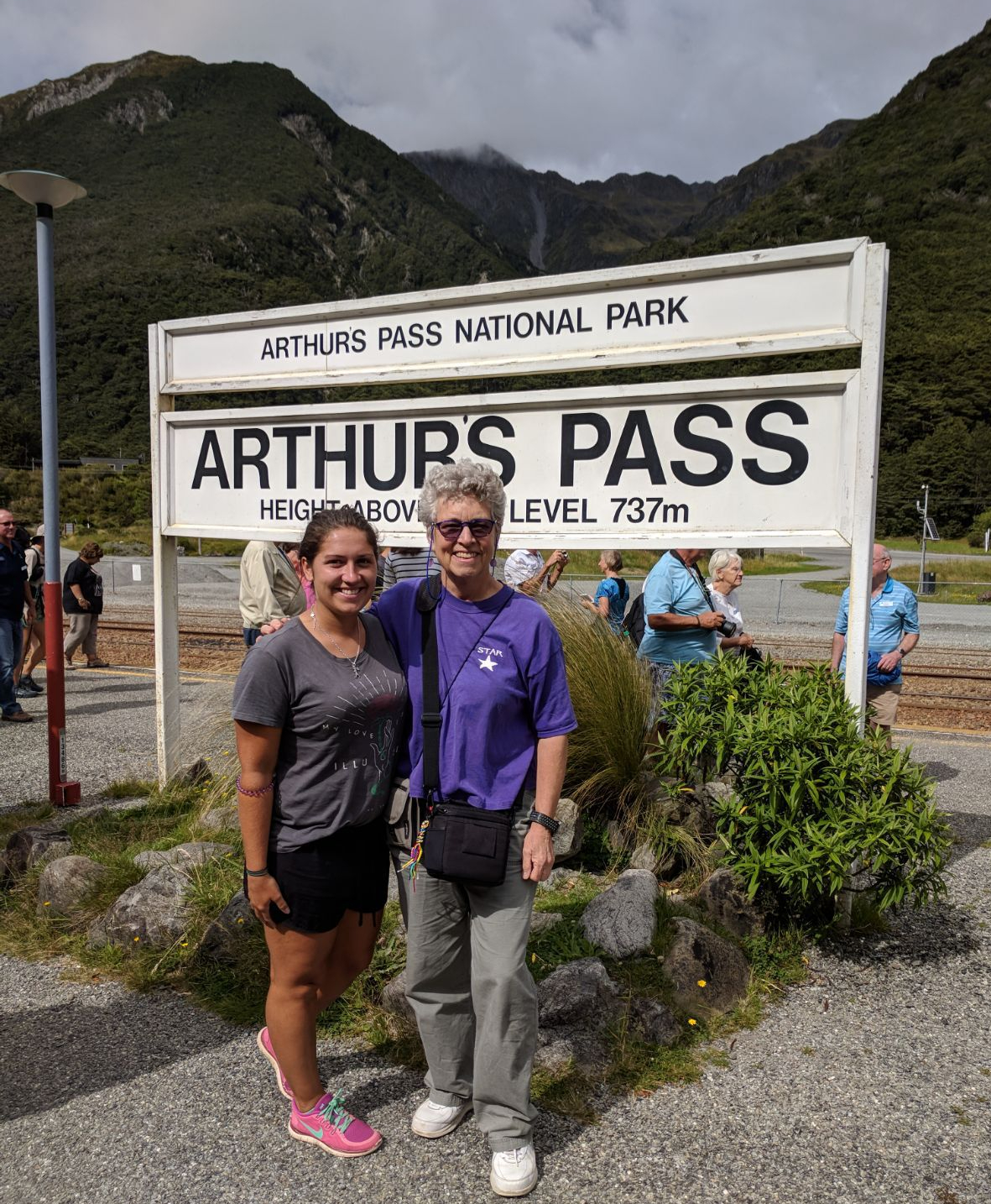 130--about half way was Arthur's Pass. Fun to be on the train with Jade from Wales